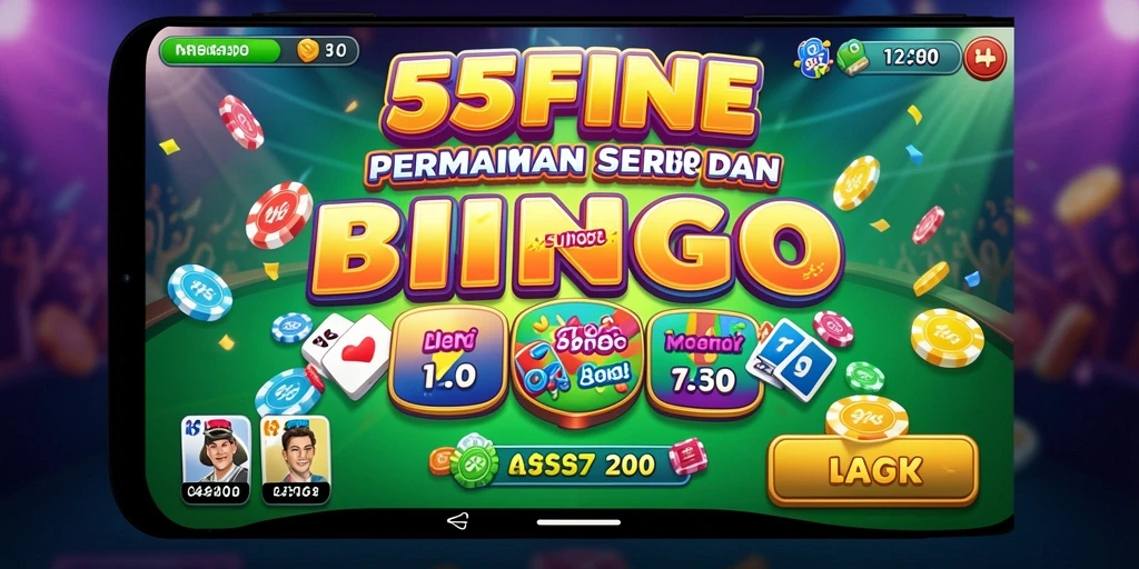 Tampilan screenshot utama 55FIVE menampilkan gameplay Bingo yang seru.
