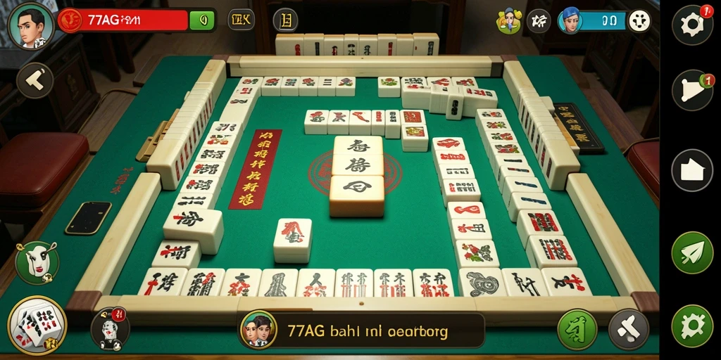 Tangkapan layar gameplay Mahjong 77AG yang seru dan menarik.
