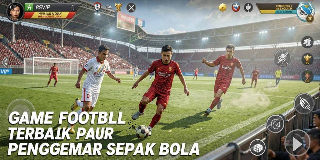Tampilan gameplay Football yang seru dan menegangkan.