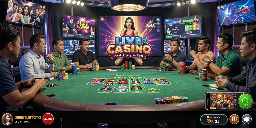 Screenshot dari gameplay Live Casino DIREKTURTOTO yang menarik dan interaktif.