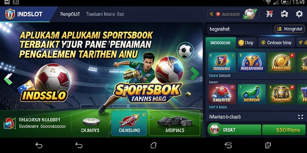 Tampilan gameplay menarik dari aplikasi Sportsbook INDSLOT.