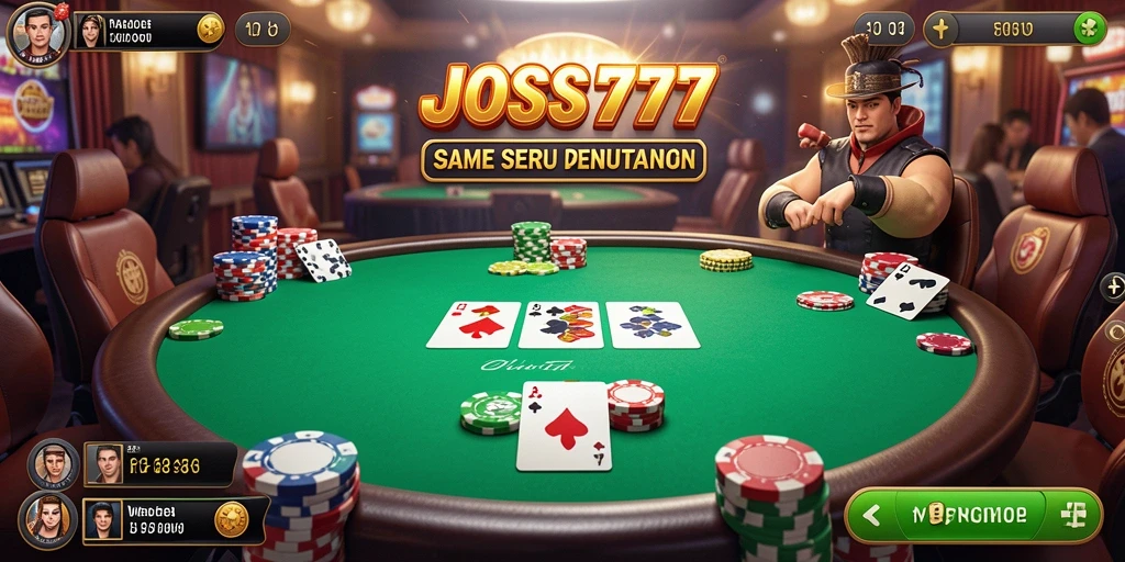 Tampilan utama <strong>JOSS777</strong> dengan permainan Poker yang mendebarkan.