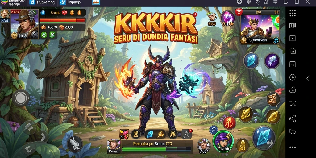 Screenshot menampilkan aksi pertempuran seru dalam game RPG.