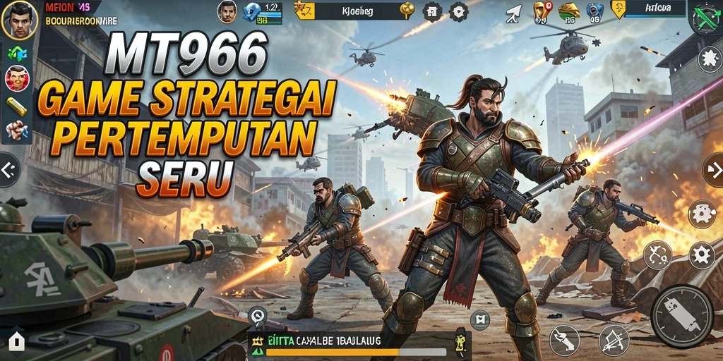 Tangkapan layar gameplay menampilkan aksi pertempuran strategi yang mendebarkan.
