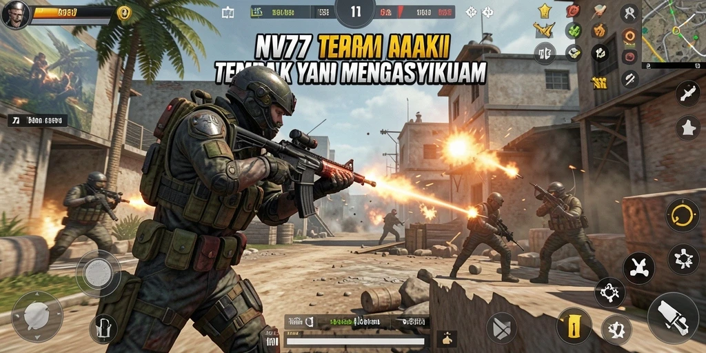 Tangkapan layar NV77 menampilkan aksi tembak yang mendebarkan dan grafis menawan.