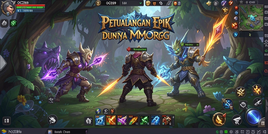 Screenshot utama OCE69 menampilkan gameplay mendebarkan dalam dunia MMORPG.