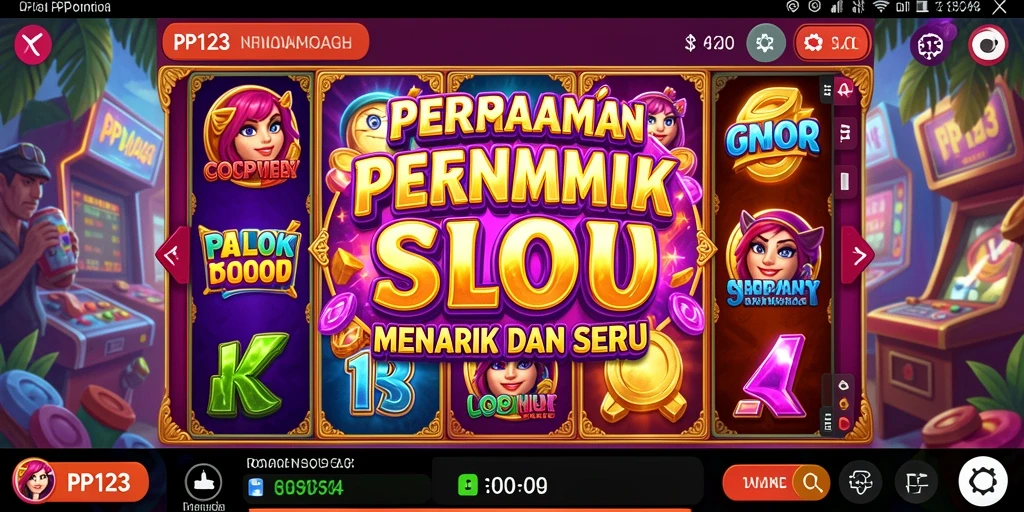 Screenshot utama PP123 menampilkan gameplay Slot yang mendebarkan.