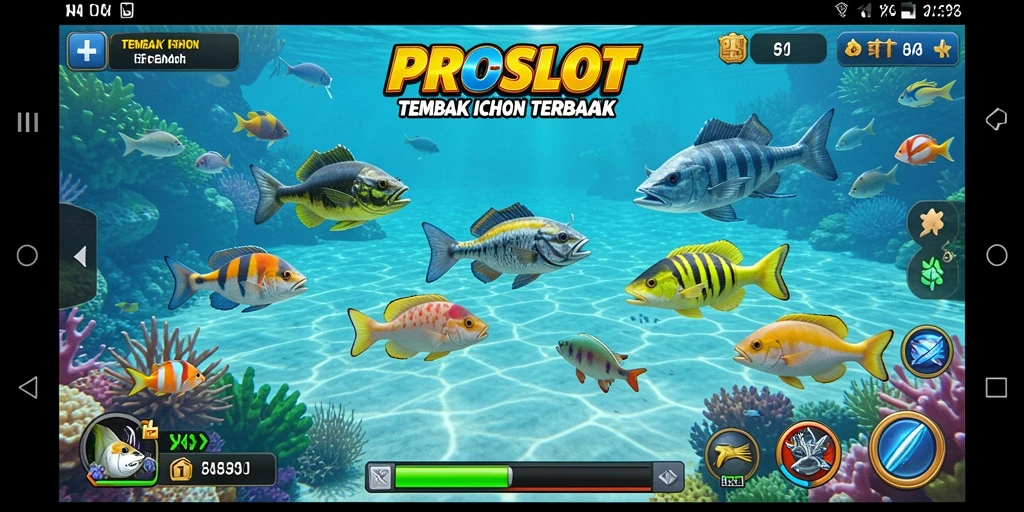 Tampilan gameplay Tembak Ikan yang seru dan interaktif.