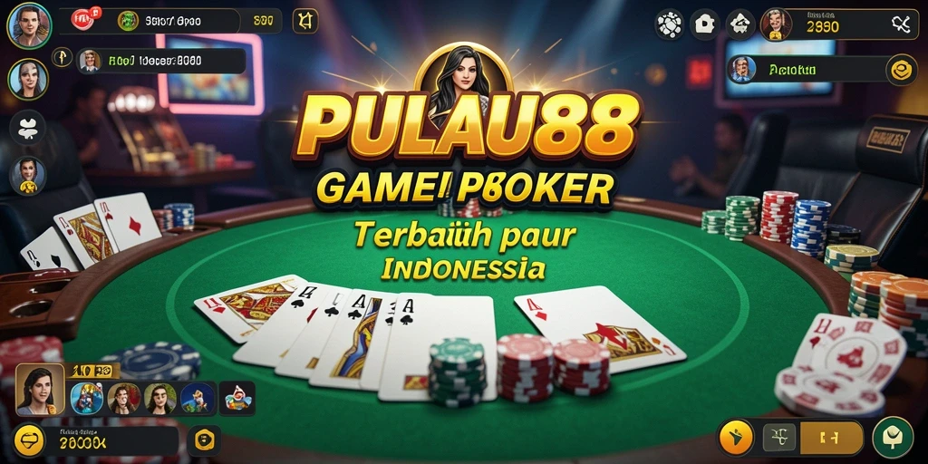 Tampilan gameplay PULAU88 dengan tema poker yang menarik.