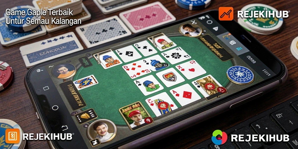 Screenshot gameplay REJEKIHUB yang menampilkan suasana bermain Gaple yang seru.