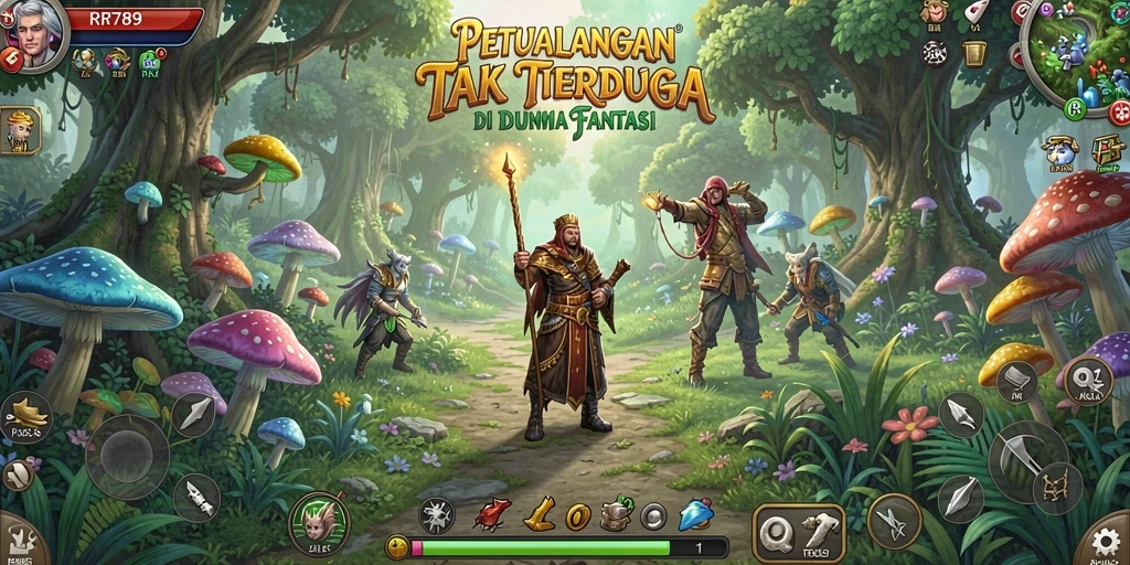 Screenshot utama RR789 menunjukkan aksi seru dalam menjelajahi dunia petualangan.