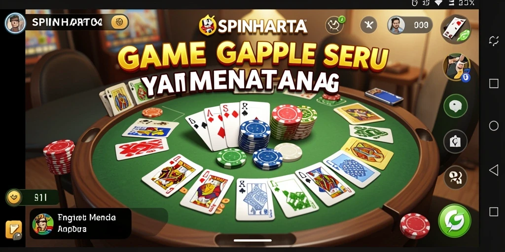 Tampilan gameplay SPINHARTA yang menegangkan dan menyenangkan.