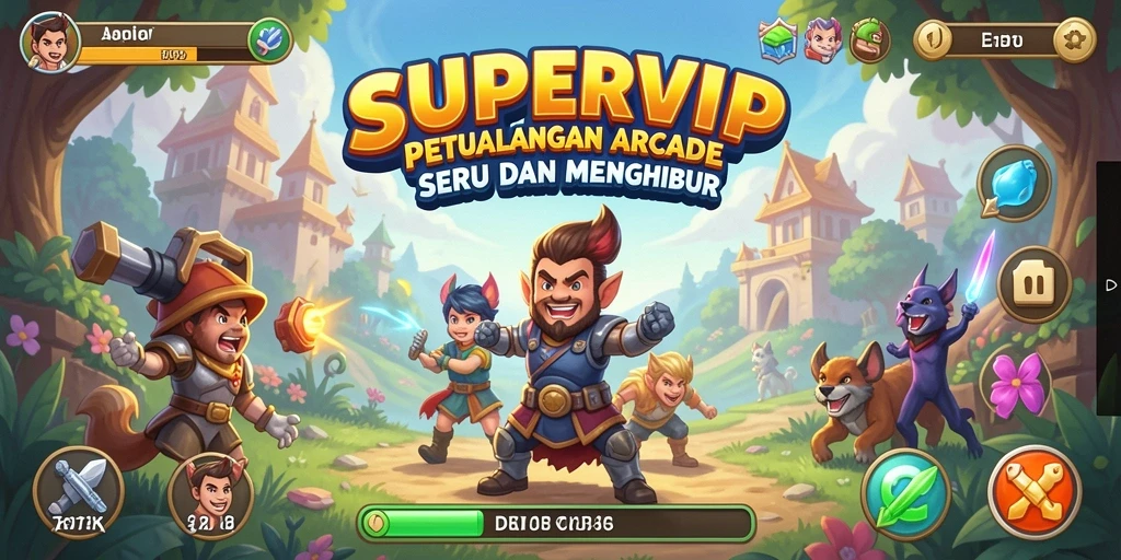Tangkapan layar dari gameplay SUPERVIP yang seru dan menyenangkan.
