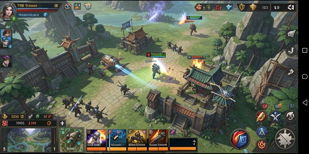 Tampilan gameplay V98 yang seru dan strategis.